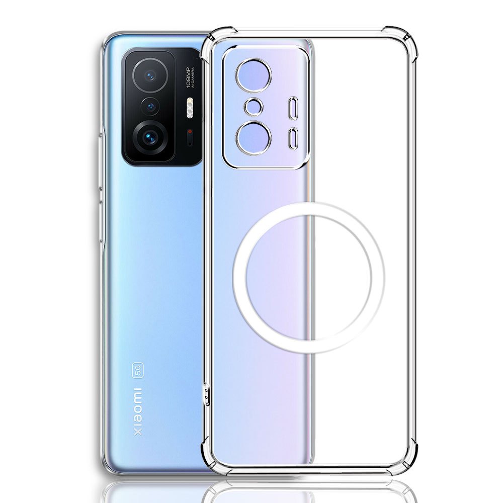 TEMU Custodia per telefono - Custodia quadrata anti-caduta con anello magnetico adatta per Xiaomi 11T 11T Pro 12T 12T Pro, cover morbida in TPU ,