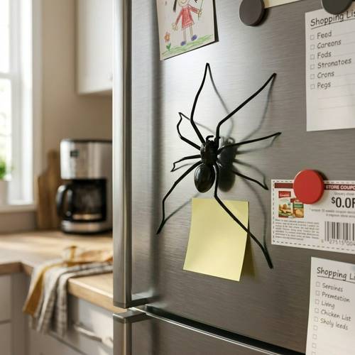 1pc large spider shaped fridge magnet prank scary fun magnetic suitable for kitchen office whiteboard storage cabinet multi scene arrangement