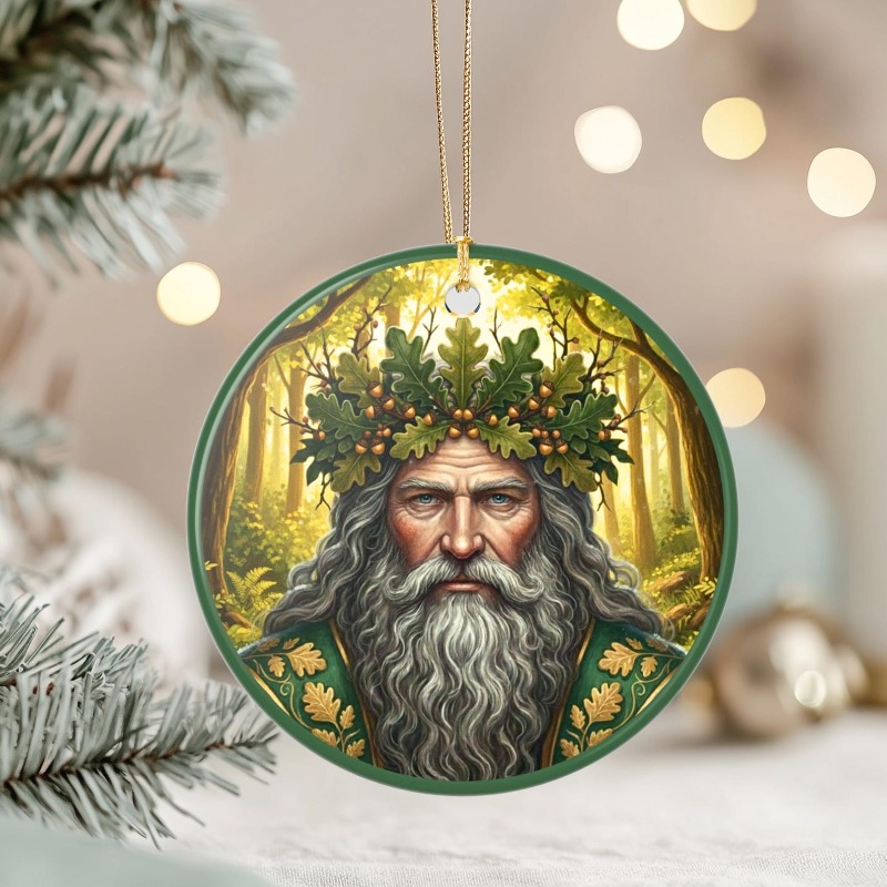 TEMU Oak King Ornaments, Pagan Acrylic Christmas Decorations
