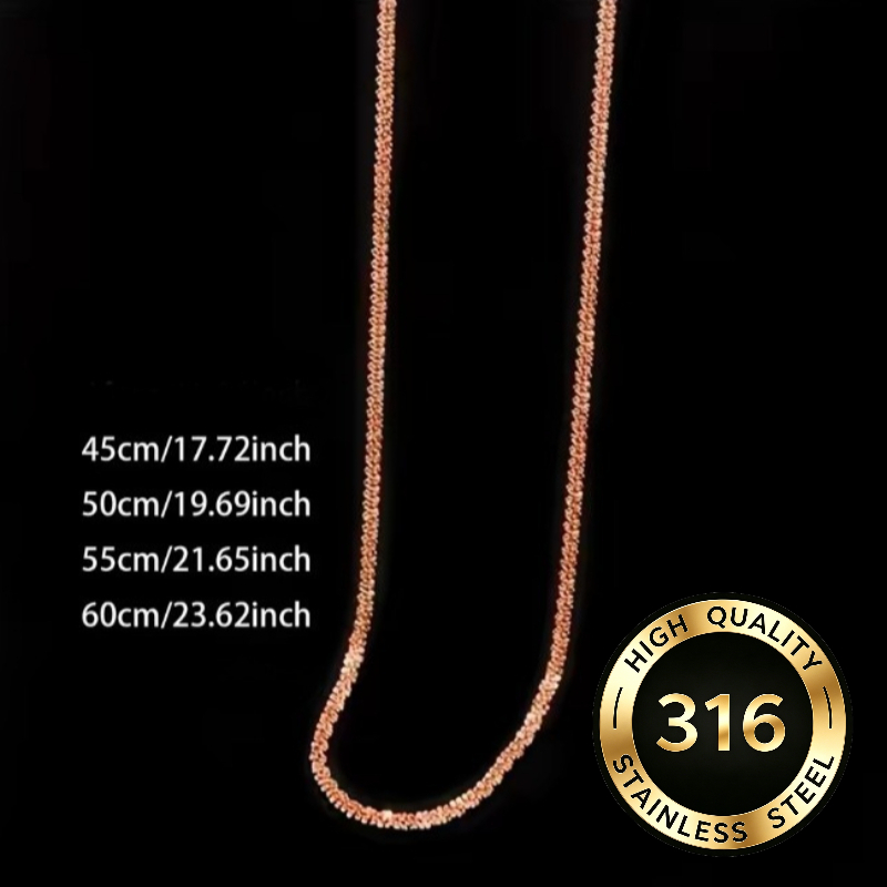 Rose Golden Stainless Steel Waterproof Summer Beach Necklace