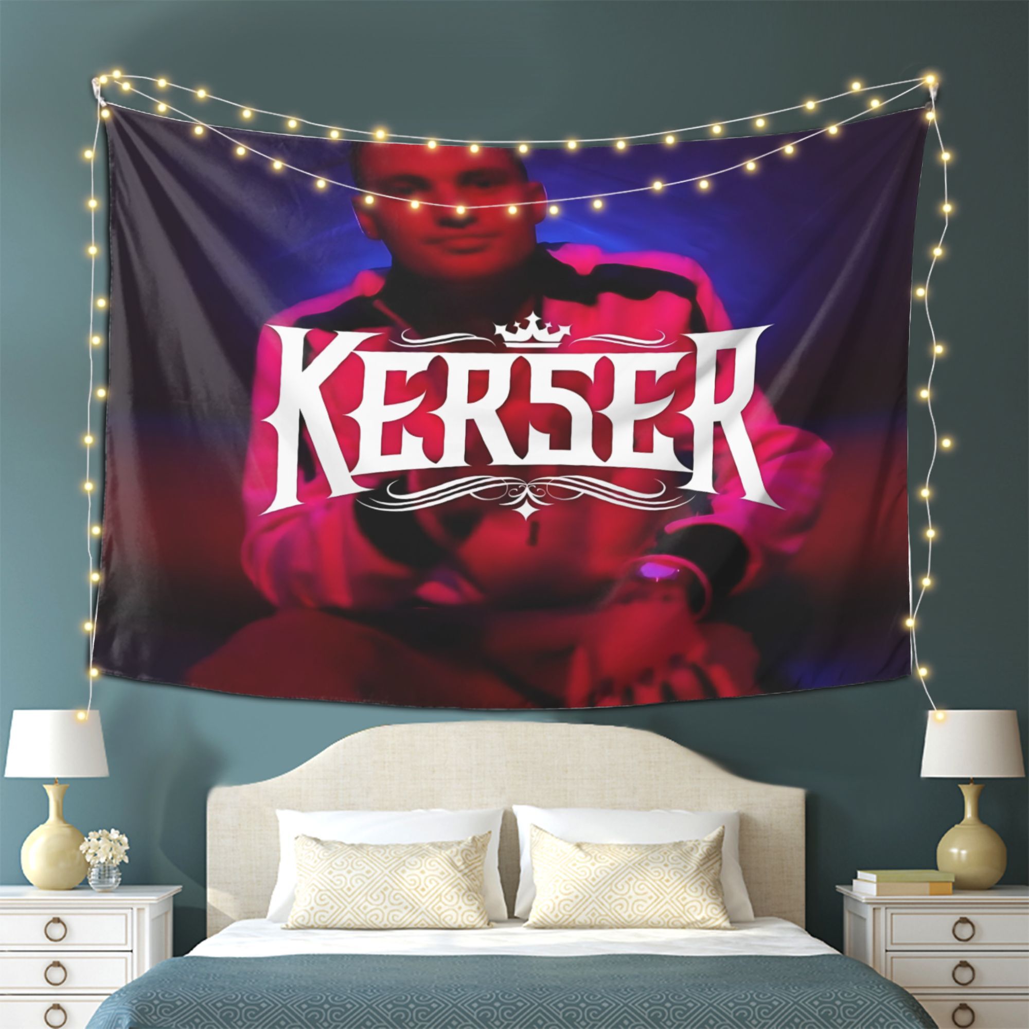 TEMU 2d Flat - 2d Flat - 2d Printed Flat 1pc Rapper Inspired Tapestry Ideal For Concerts, Hip-hop Enthusiasts, Horizontal Wall Decor - Aesthetic For