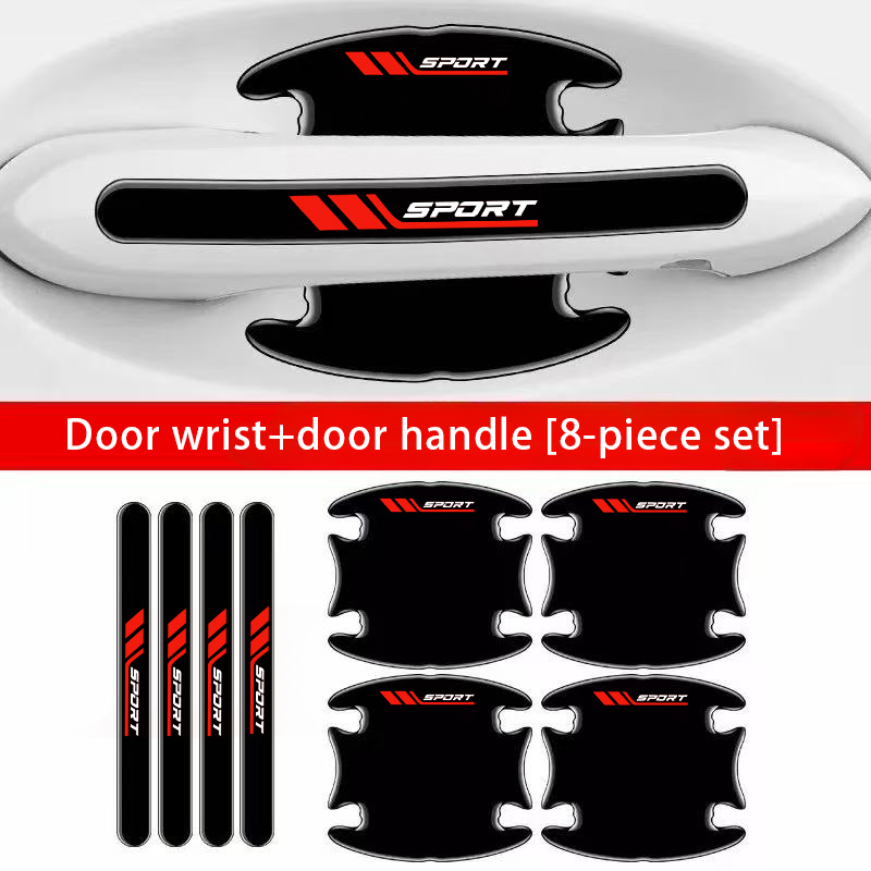 8pcs Set Of Car Door Edge Guards Sporty Design, Perfectly Fitting And Protecting Car Paint, Stylish And Beautiful, Durable And Long-lasting, Suitable For All Car Models