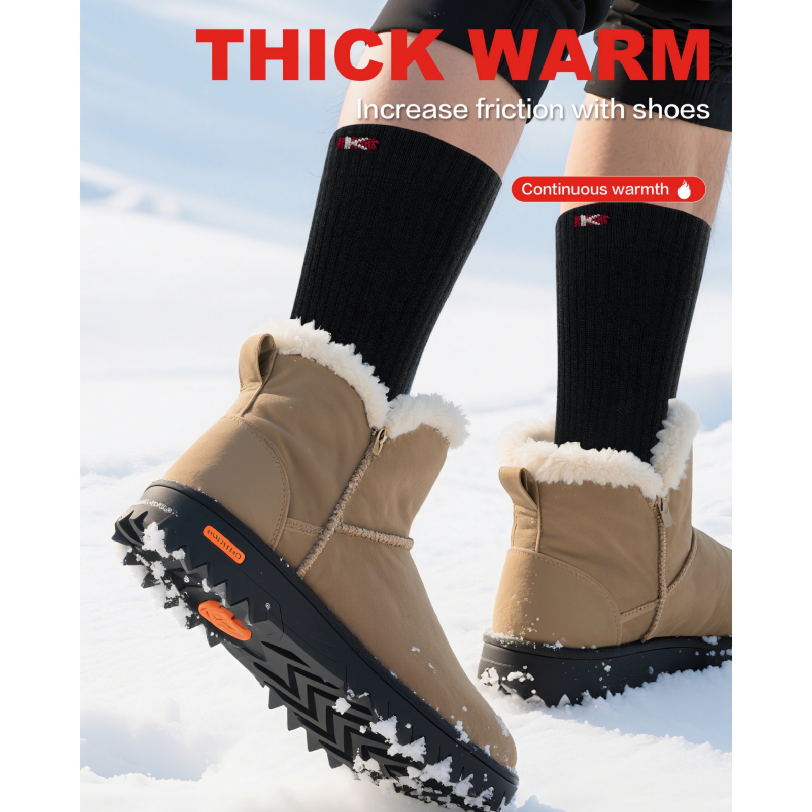 3 Pairs Women's Thermal Socks for Winter Activities