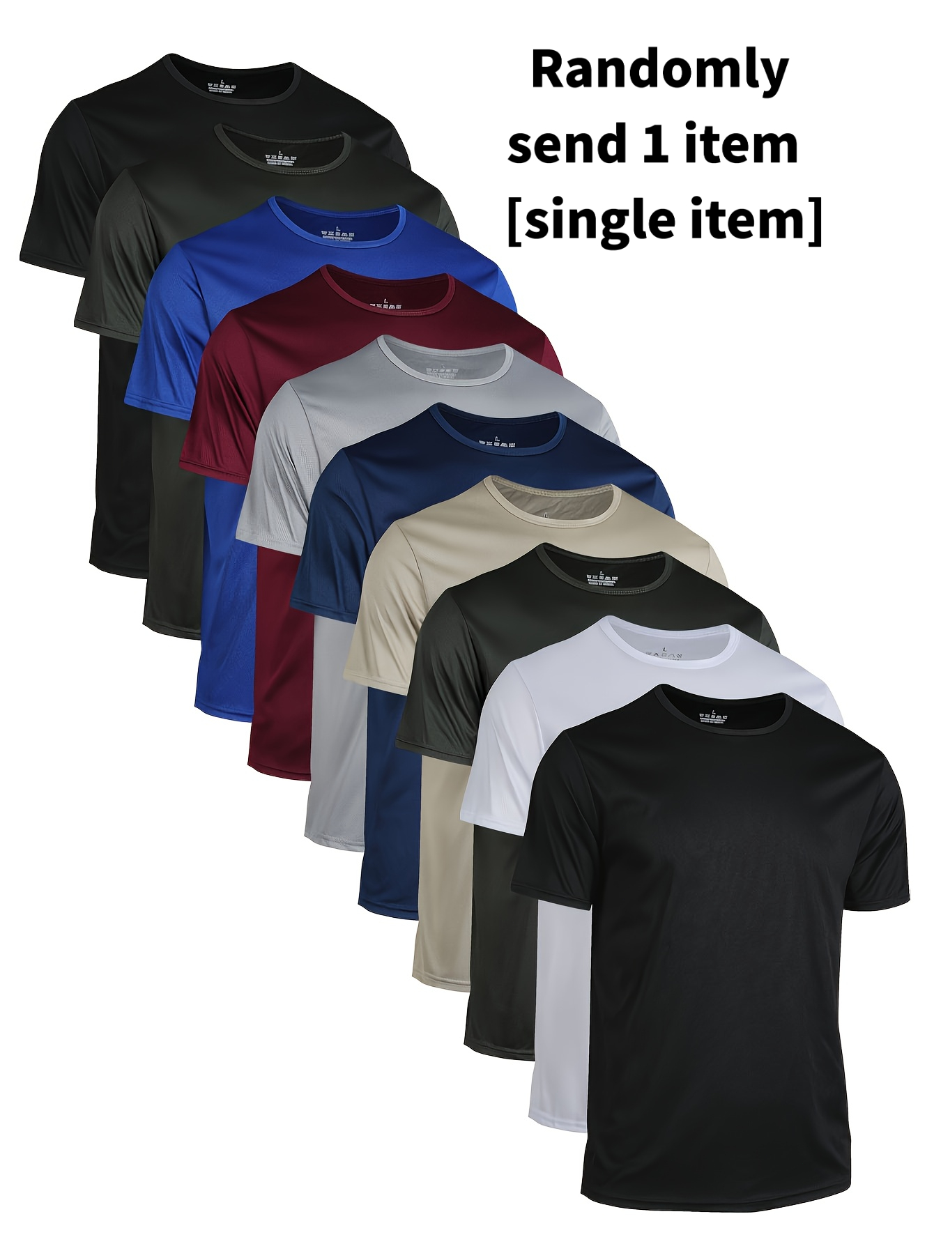 10 camisetas deportivas de hombre para fitness - camisetas de manga corta con cuello  , transpirables y de   rápido, 1 artículo    . adecuadas para correr, fitness y actividades al aire libre. regalo de san valentín para ropa de running