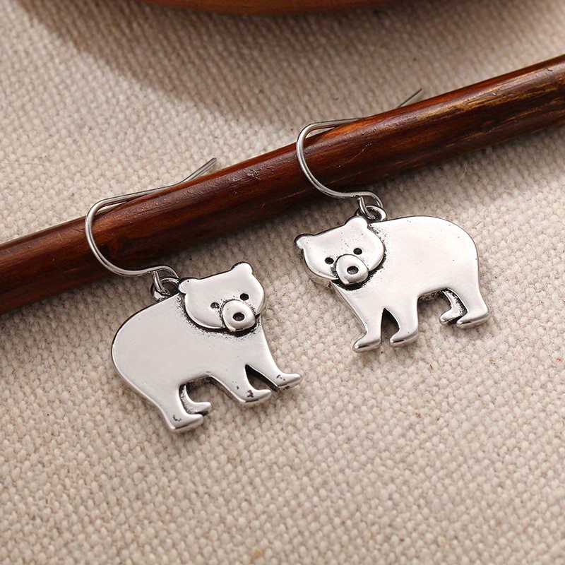Teddy Bear Pendant Earrings for Girls