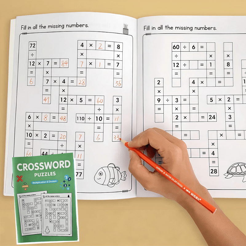 Interactive -the-blank Game Workbook For Multiplication And Division, Activity Book For Kids, Practice, Teaching…: retailer-supplied image
