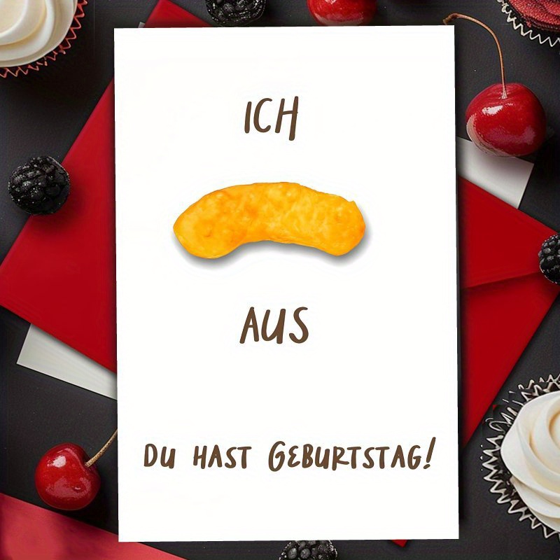 E-shop Humorvolle deutsche Geburtstagskarte, ideal für jede Geburtstagsfeier, tolles Geschenk für Freunde, Geschwister oder , Farbe des Umschlags