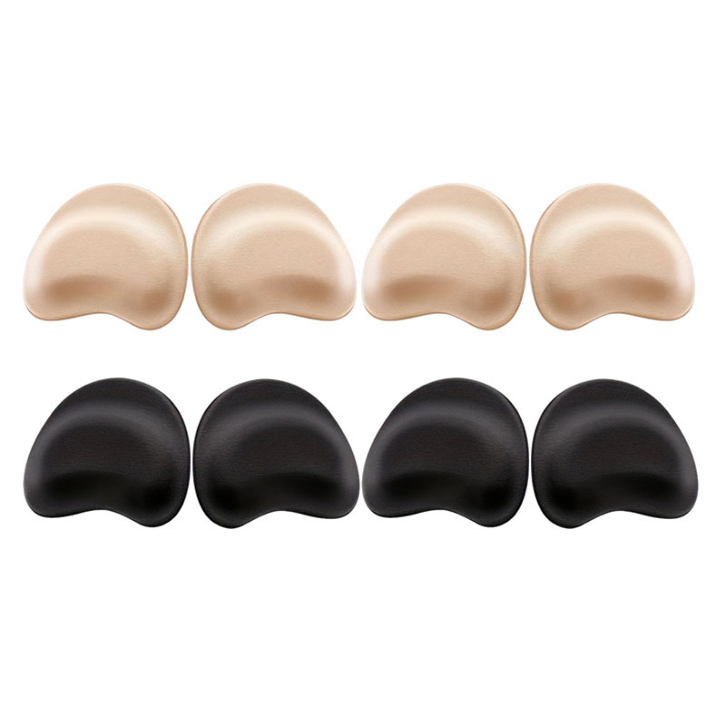 Image of 8pcs Self-adhesive High Heel Insoles- Anti-slip Breathable Cushioning Thickened Sole Pads, Grip Wear-resistant Anti-slip Pads(beige/black)