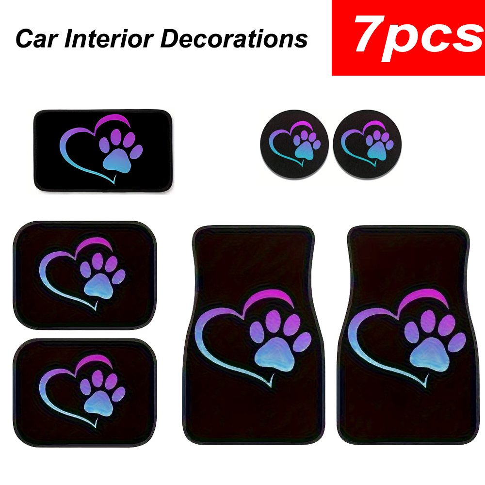 

7pcs Universal Car Accessories Set - Armrest Mat, , And Cup For , Suvs, And Trucks - Decor Kit