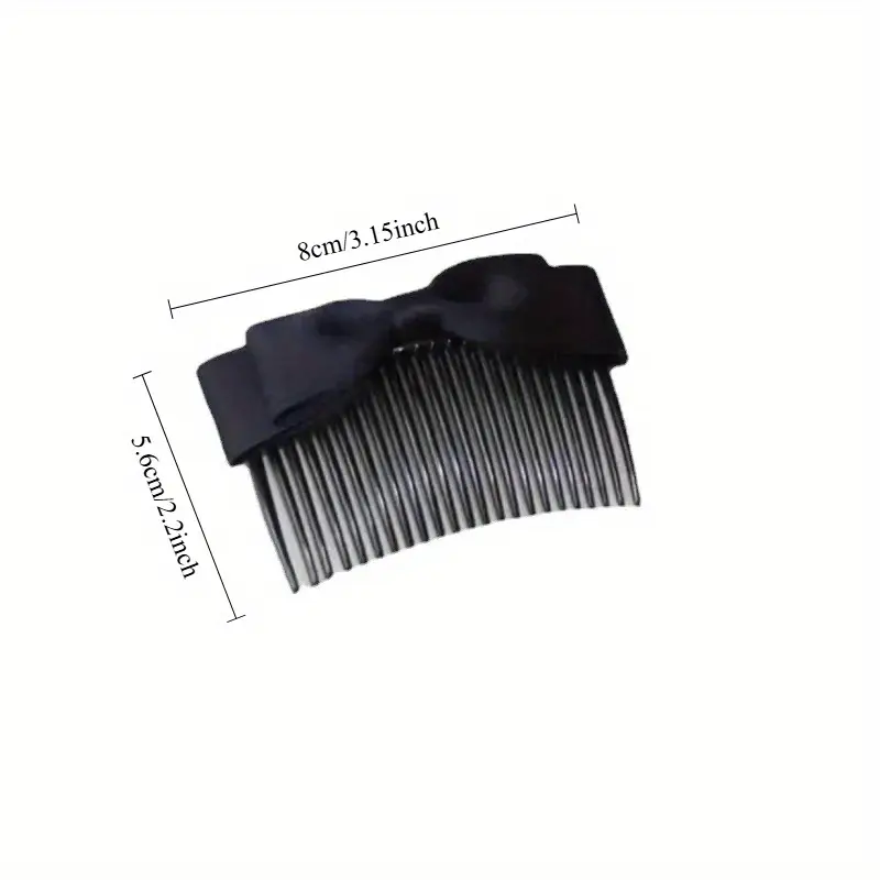 women s korean hair clip - elegant back of head bow tie, non-slip comb for updos, bangs, loose hair - wedding, party, everyday hairstyles - pastel colors (light blue, pink, red, white, black) - formal & casual events, hairstyle enhancer, decorative hairpiece, lightweight accessory, Product details 2