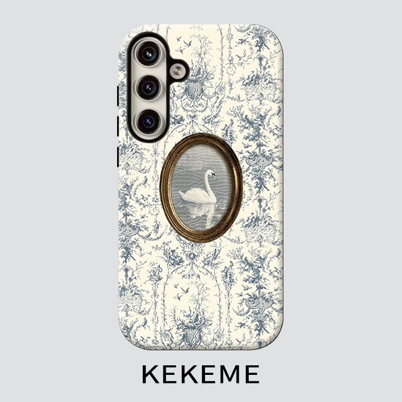 TEMU Phone Case: Kekeme Swan Ancient Charm Film 2-in-1 Phone Case, Suitable For Galaxy S26 S25 S24 S23 S22 S21 S21+ S21 Fe Edge S20 A15 A16 A17 A23