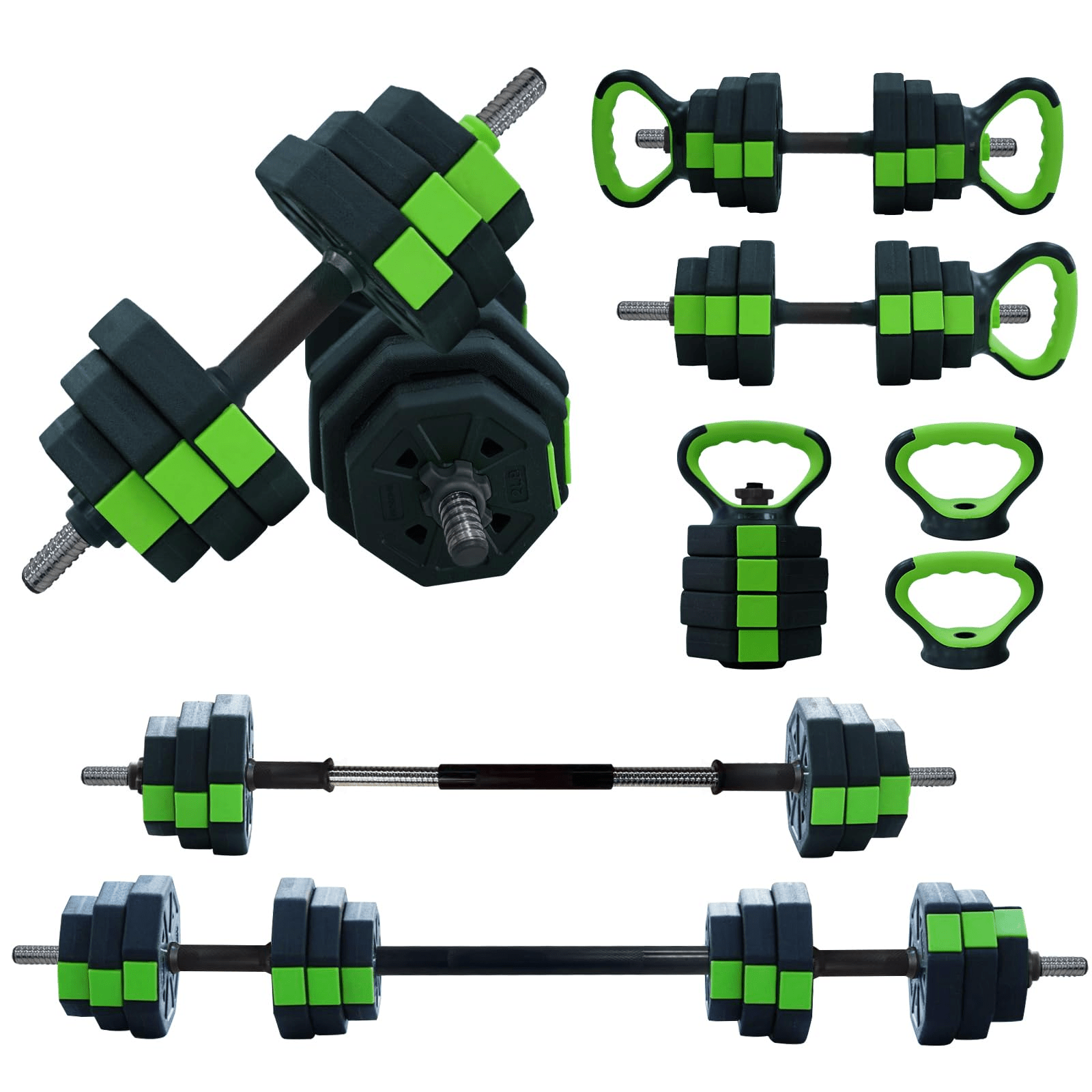 4 in 1 Dumbbell Set, 20 Kg Adjustable Dumbbell Set