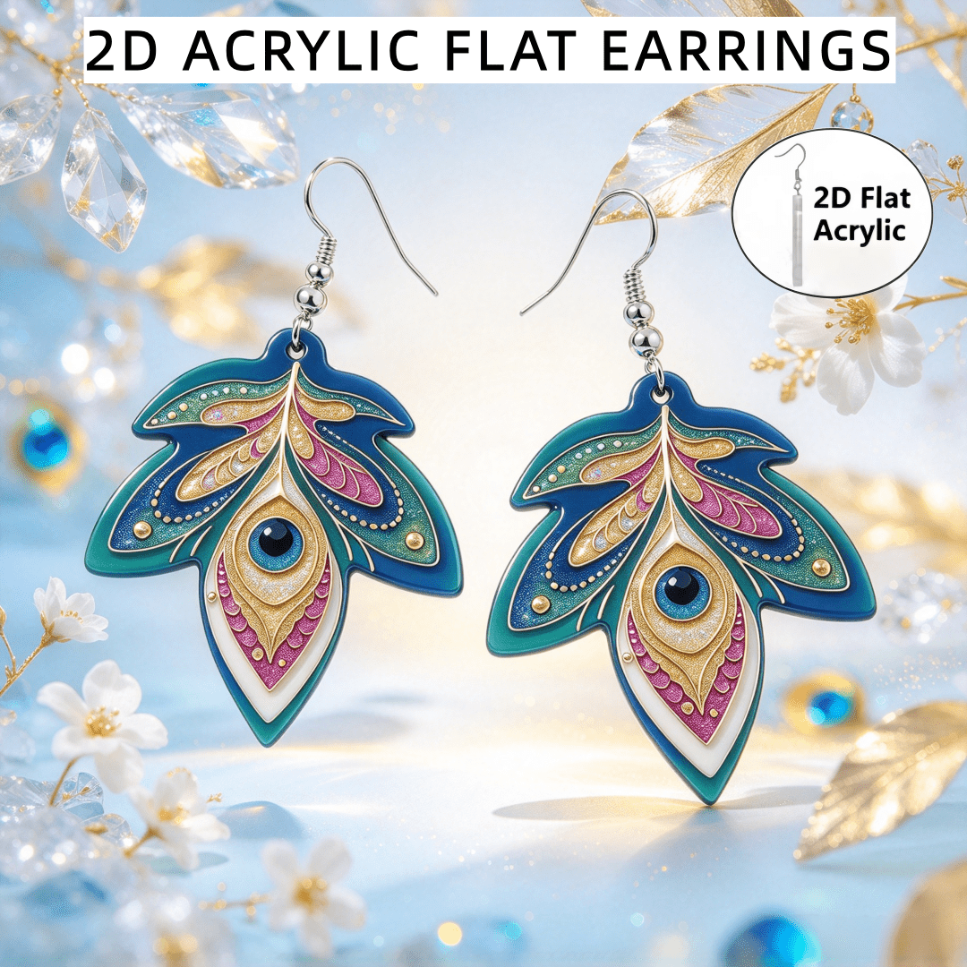 Women's Boho Retro Peacock Feather Dangle Earrings