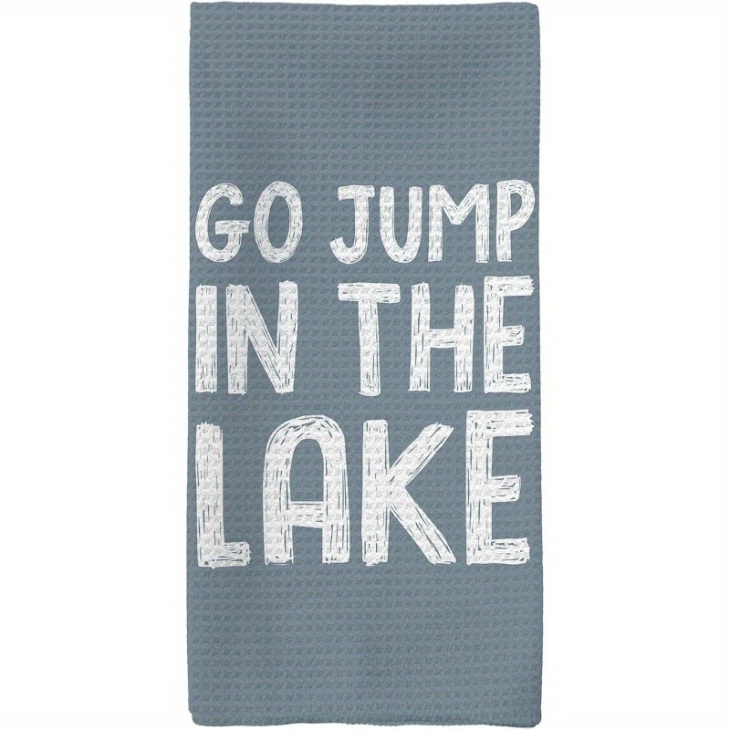 

1pc Polyester Towel 18x26 - , Dish Cloth, Reusable Tea Towel For Decor,