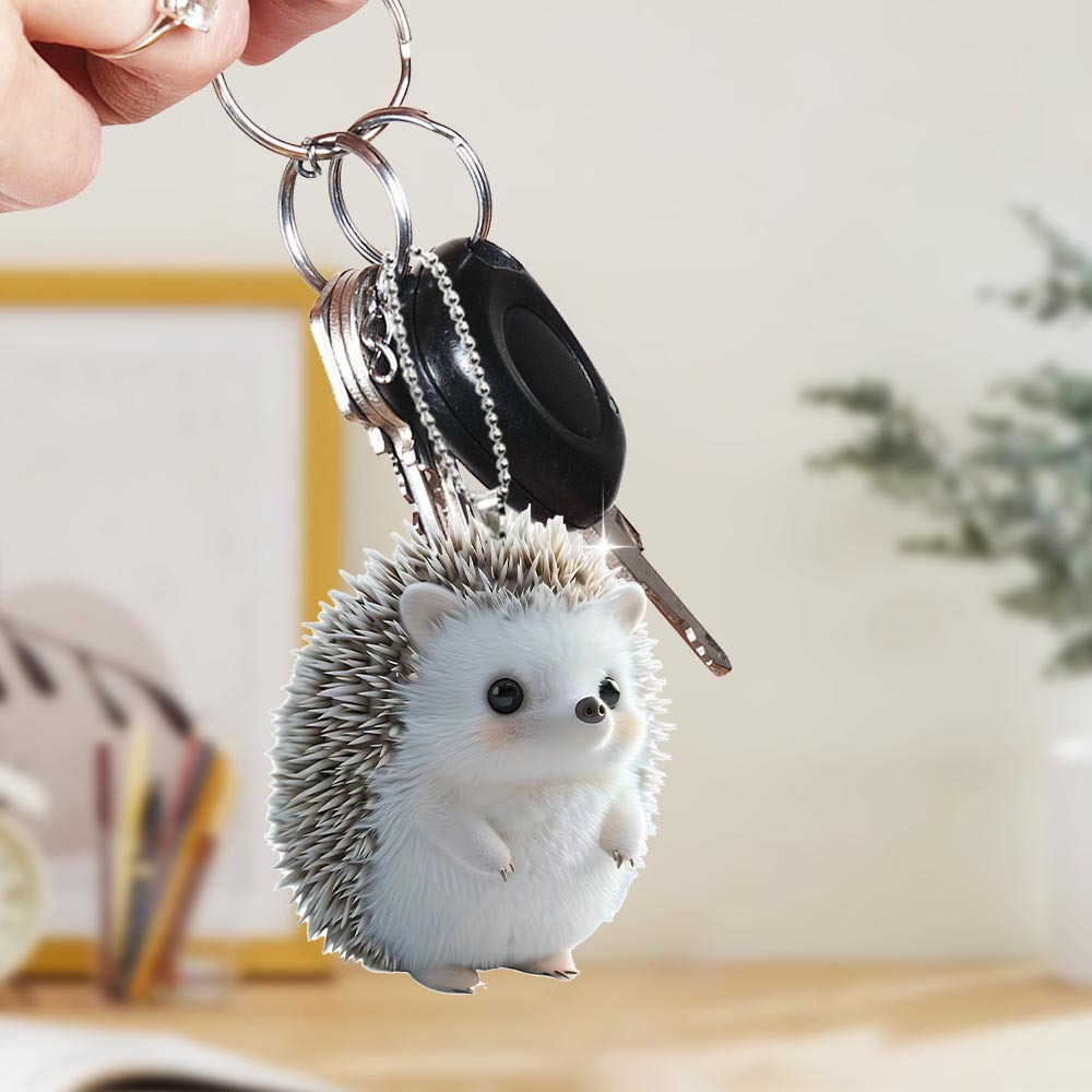 

Cute Hedgehog Pendant Keychain, Acrylic Backpack Charm, Car Interior Decor, Christmas Gift, Car Interior Accessories