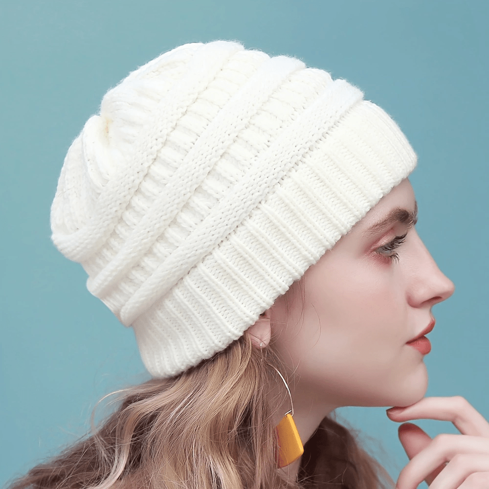 Unisex Solid Color Y2K Style Beanie Hat