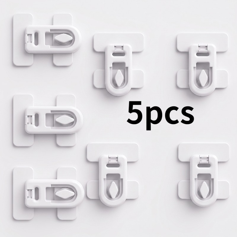 TEMU 5pcs Multi- Lock Set, No-drill Design For . Secures Cabinets, Drawers, Refrigerators, And Storage Lockers To Prevent Hand , Provide , And Stop