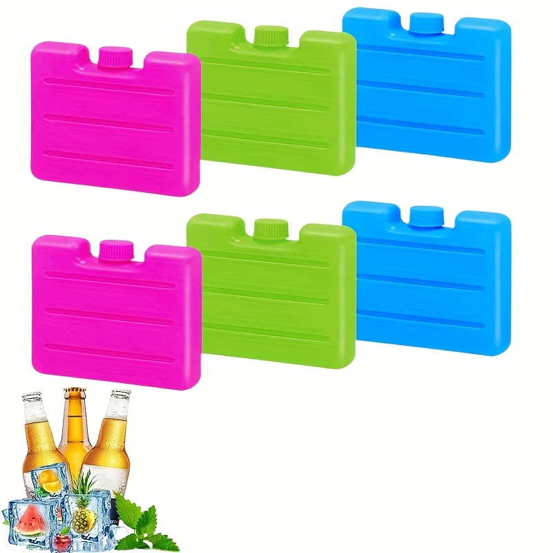 Image of 6pcs Lunch Box Ice Bag, Reusable Bento Refrigerated Box, Suitable For Outdoor Travel And Camping Picnics, Non-food Contact