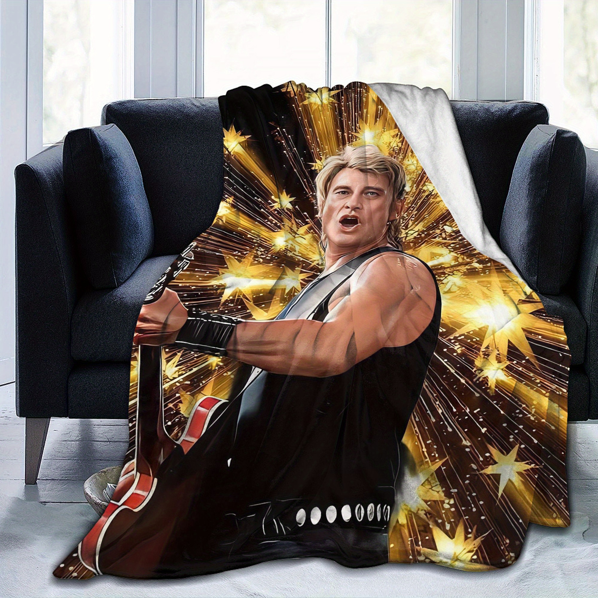 

Hallyday Concert Fleece Throw Blanket - Cozy, Warm Flannel For Living Room, Office, Sofa Decor | Travel Blanket | Ideal Multi- Gift For Music Fans