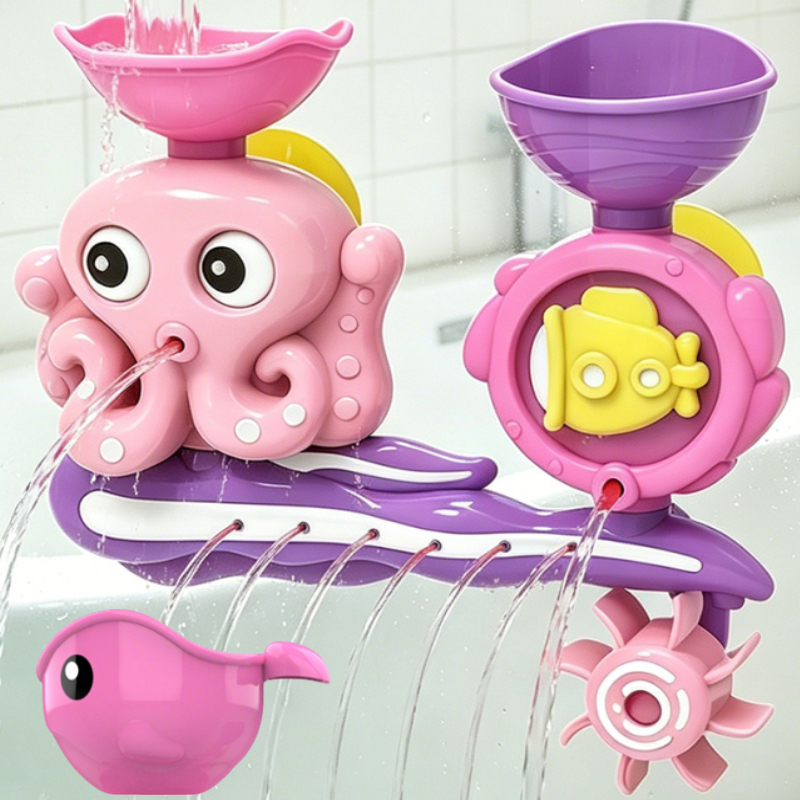 2pcs Fun Octopus Interactive Bath Toys for Kids