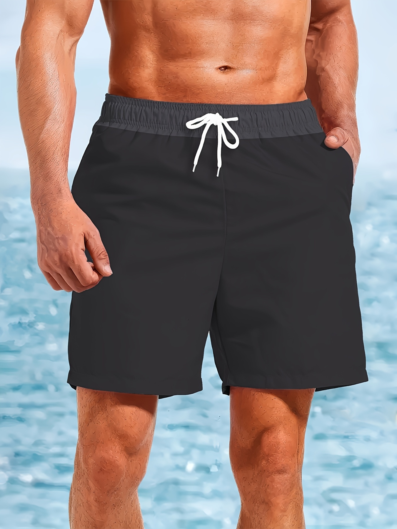 mens quick dry swim trunks plus size board shorts adjustable