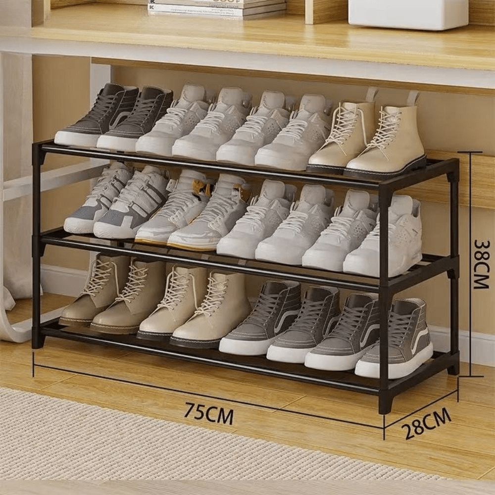 TEMU 2 And 3 Minimalist Metal And Plastic Shoe Racks, High-end Storage Racks Under The Bed And Table, Space-saving Shoe Racks /dormitory/entrance Of