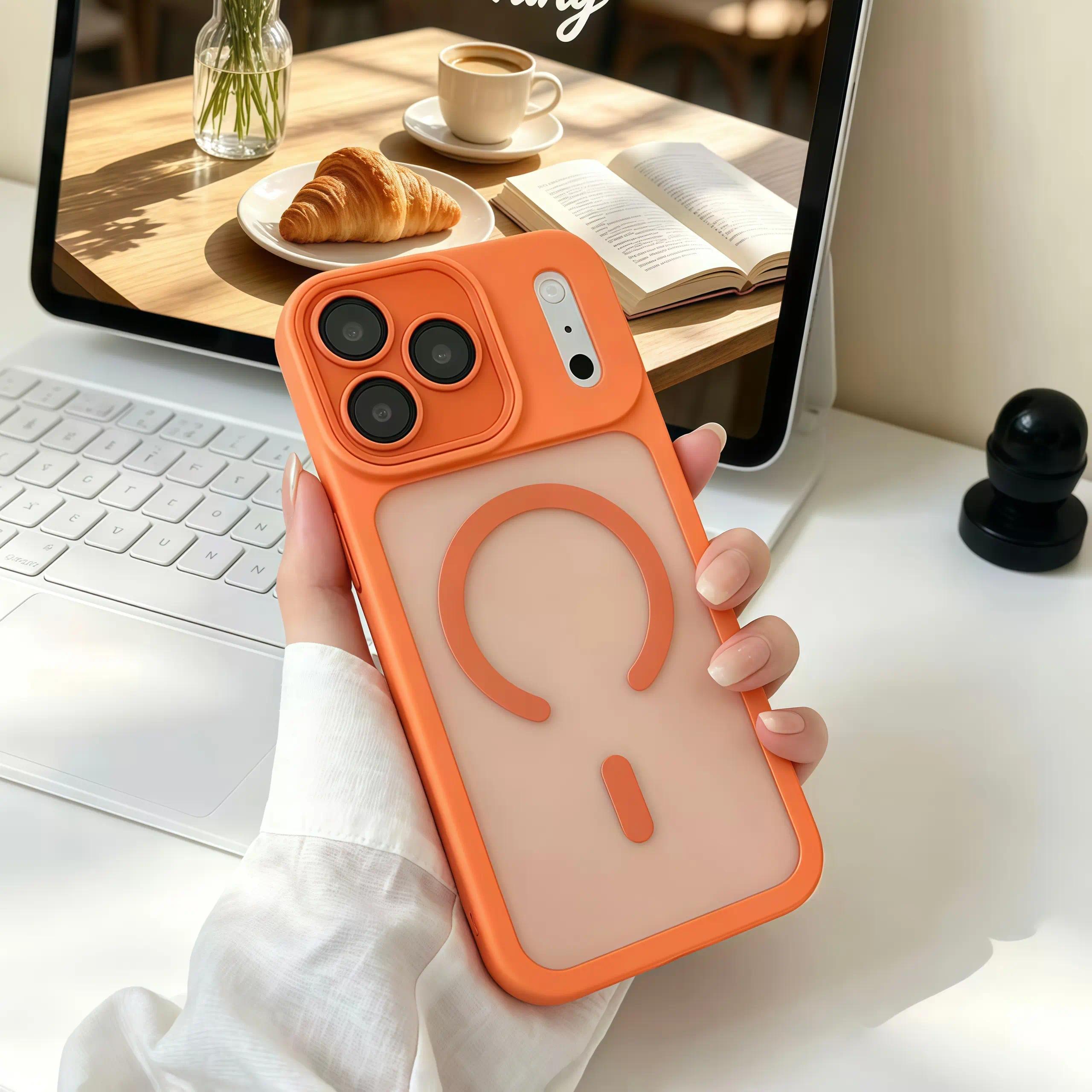 Phone Case - Phone Case, Wireless Charging & Lens Protection, Shockproof Cover For Iphone 12 13 17 Pro