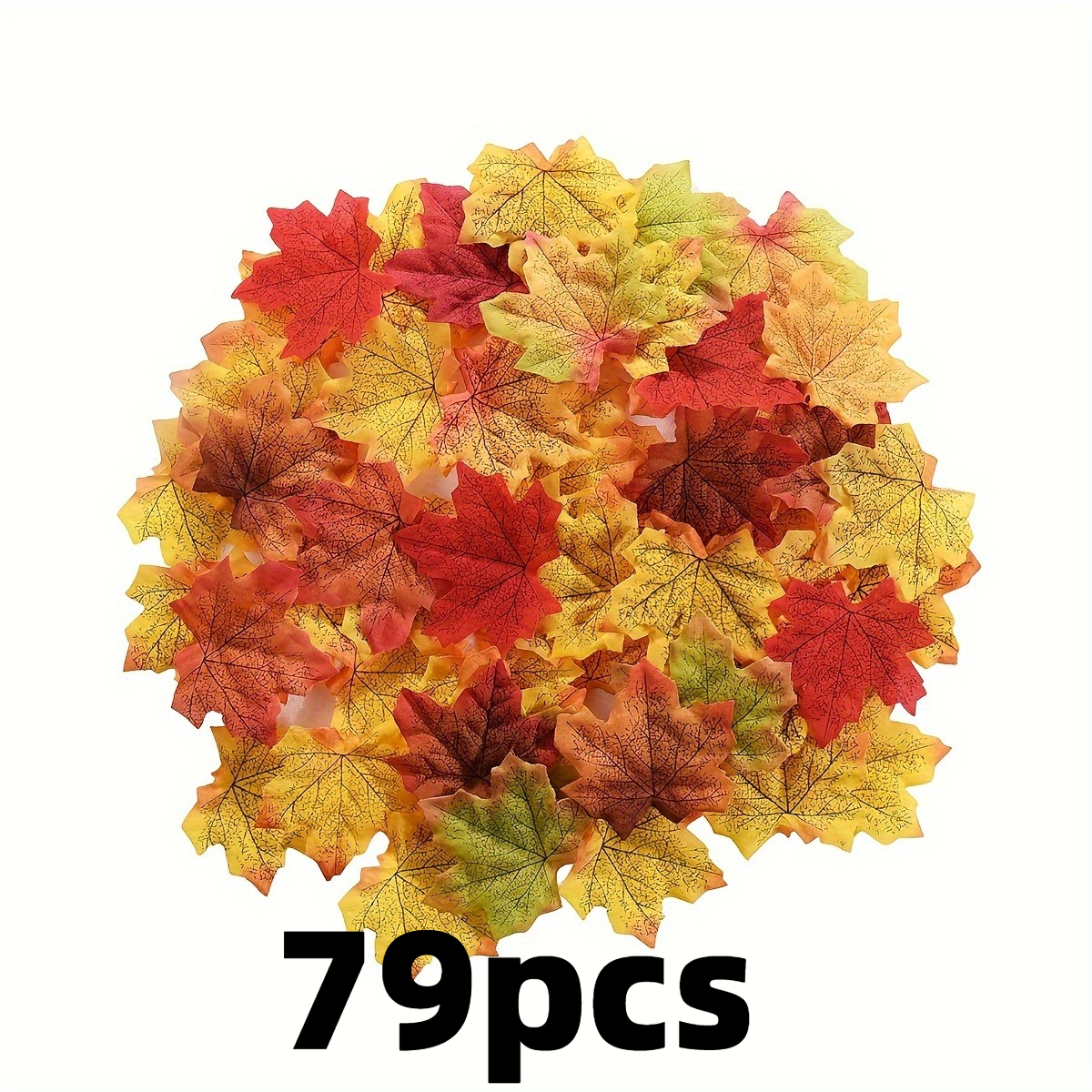 TEMU 79/179 piezas de hojas de artificiales para Acción de Gracias, Halloween, decoraciones de mesa para fiestas de boda con hojas de otoño, ,