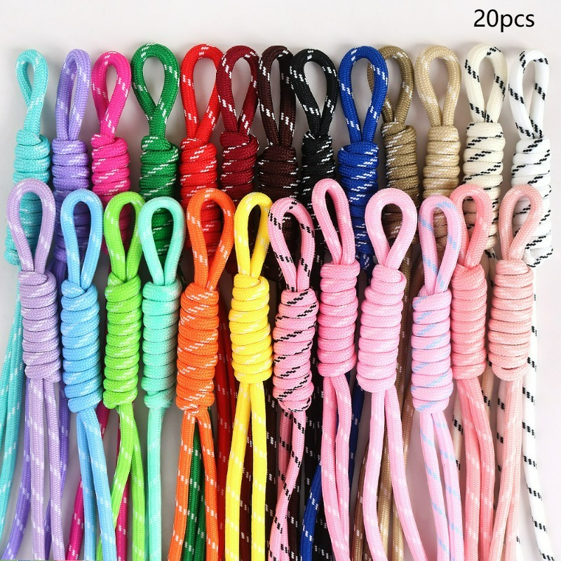 E-shop 20 Stück Bunte Nylonseil DIY Bastelset für Schlüsselanhänger, Rucksackanhänger & Flechten – Spule für Handarbeiten, Schlüsselanhänger,