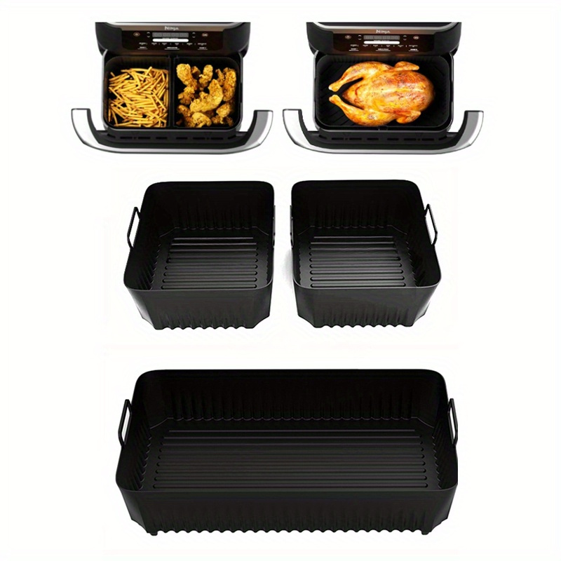   af500 air fryer compatible silicone tray set 5 2  4l non stick baking baskets reusable food contact safe liners for oven   pan details 0