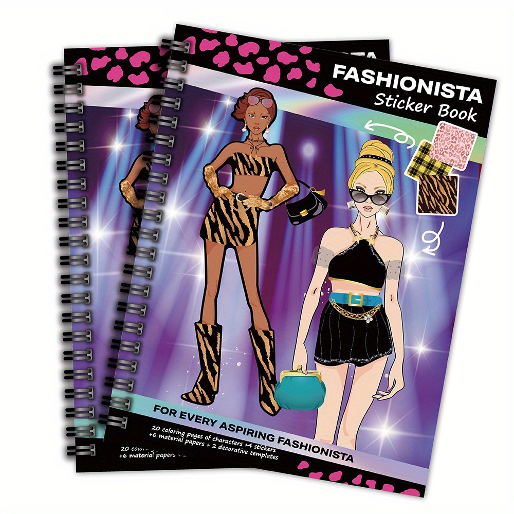 20 character sketches to color in, over 100 matching stickers -  -in-1 coloring & dress up book for adults, perfect halloween and christmas gift 0