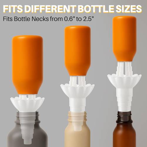 1pc universal bottle emptying kit type liquid transfer connector suitable for soap shampoo lotion conditioner and bathroom use reusable bottle funnel adapter