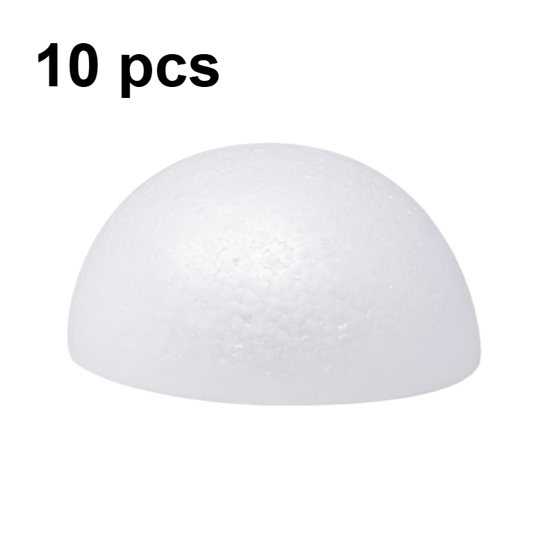 TEMU 10pcs Mousse Florale Demi-Sphères, Boules de Mousse Artificielles Demi-Sphères de 4 pouces pour Fleurs, Boules de Mousse Rondes Blanches pour