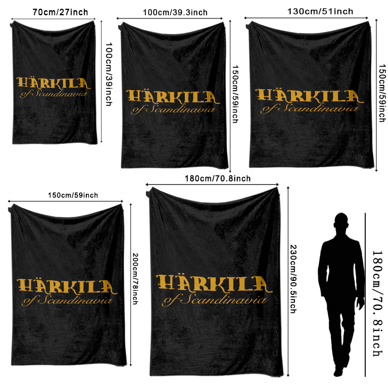TEMU 1pc 230g Outdoor Adventure Style HÃ¤rkila Brand Themed Blanket, Hunting-themed Gift For Boyfriend / Outdoor Enthusiast's Warm Throw Blanket