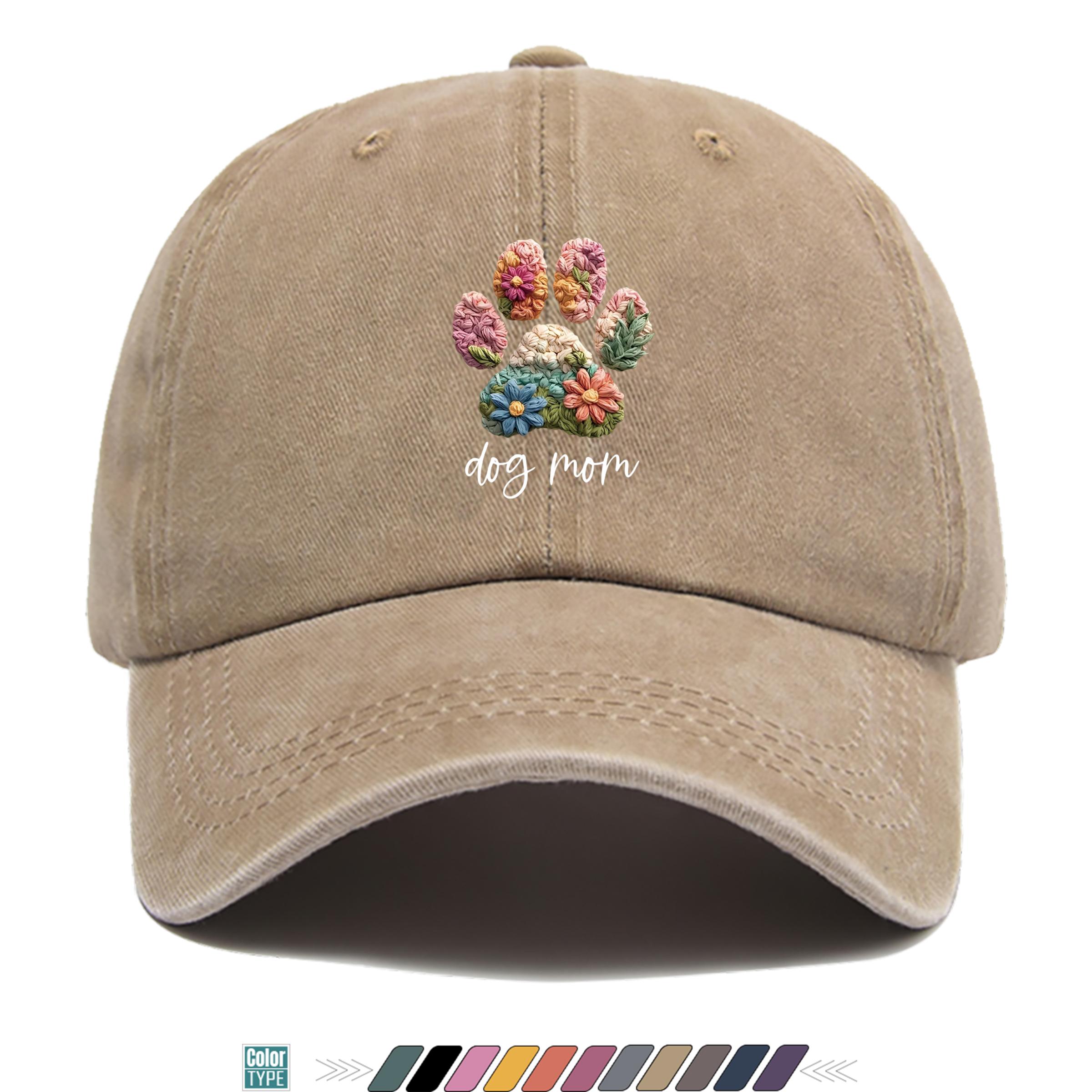E-shop 1 Stück Welpen Pfotenabdruck Design Druck Baseball Cap Cartoon Muster Druck Trucker Hut Bequem Atmungsaktiv Schön Cartoon Spiel Schwarz