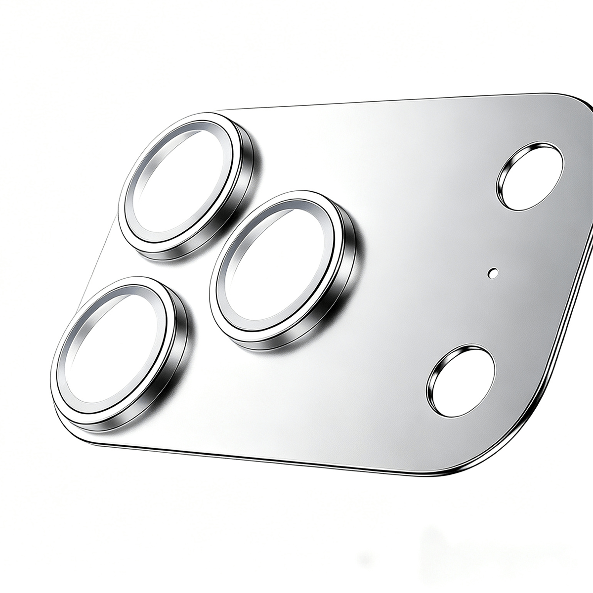 TEMU 1pc Silvery Metal Full-coverage Armor Camera Lens Protector, Featuring A Metal Lens Ring And Tempered . Made Of High-strength Material, And Fits