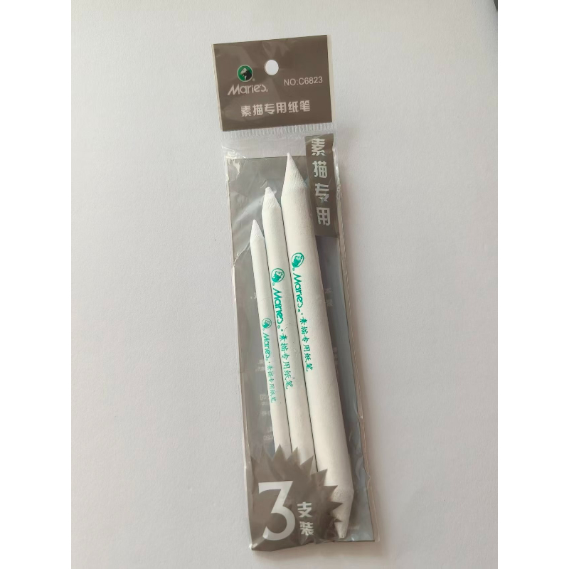 TEMU Marie's 3pcs Paper Blending Stump Set For Drawing And Sketching, Includes Small, Medium And Large Double-ended , Tightly Rolled Compressed Paper