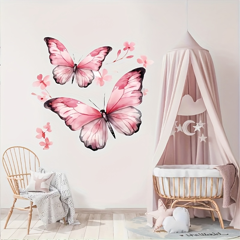 Watercolor Wall Stickers, Self-adhesive Removable Decals For Bedroom And Study Room Wall Decor