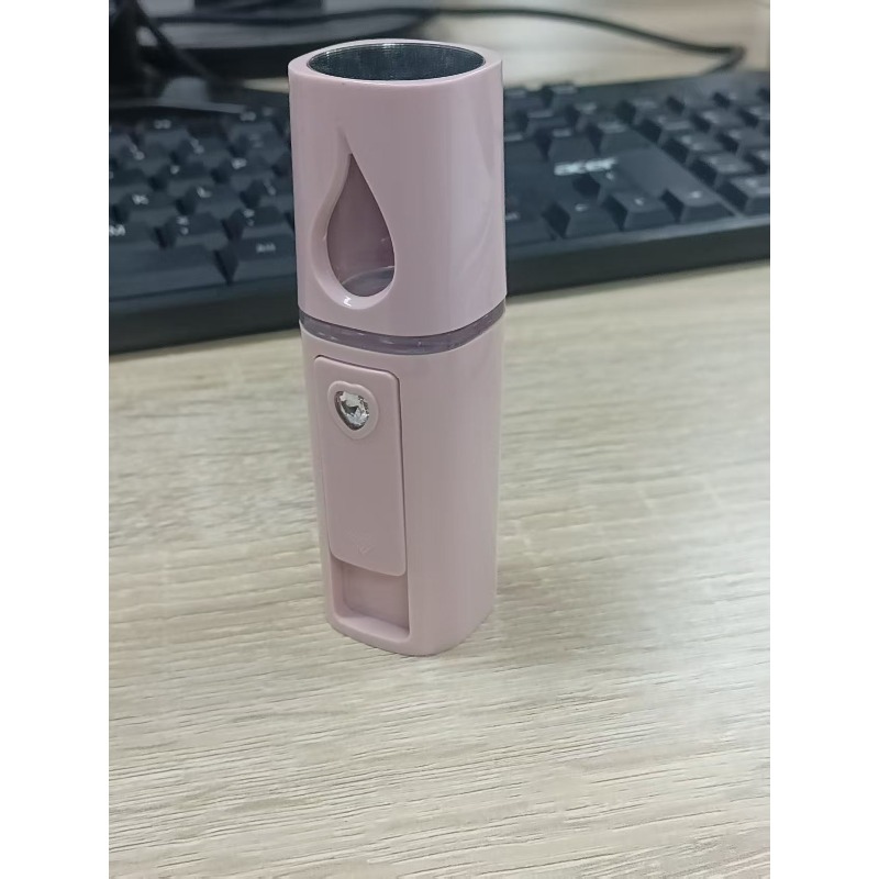 TEMU Pink Usb Rechargeable Nano Spray Moisturizing Device | Pink Rechargeable Facial Steamer | Cute Handheld Beauty Gadget With Rechargeable Lithium