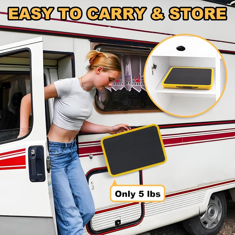 Adjustable Height Aluminum RV Step Stool