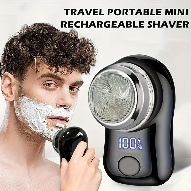 1pc Men's Electric Shaver with USB-C Fast Charging & Long-Lasting Battery - Cordless Shaver with Digital Battery Display, High Quality, Lithium-Ion Power, Compact Travel Design for Home, Office, Travel - Ideal Gift for Men, Rechargeable Shaver, Office Grooming Tool, Stylish Grooming Accessory, Home Shaving, Modern Shaving Tool, Smooth Shave, Frequent Flyers