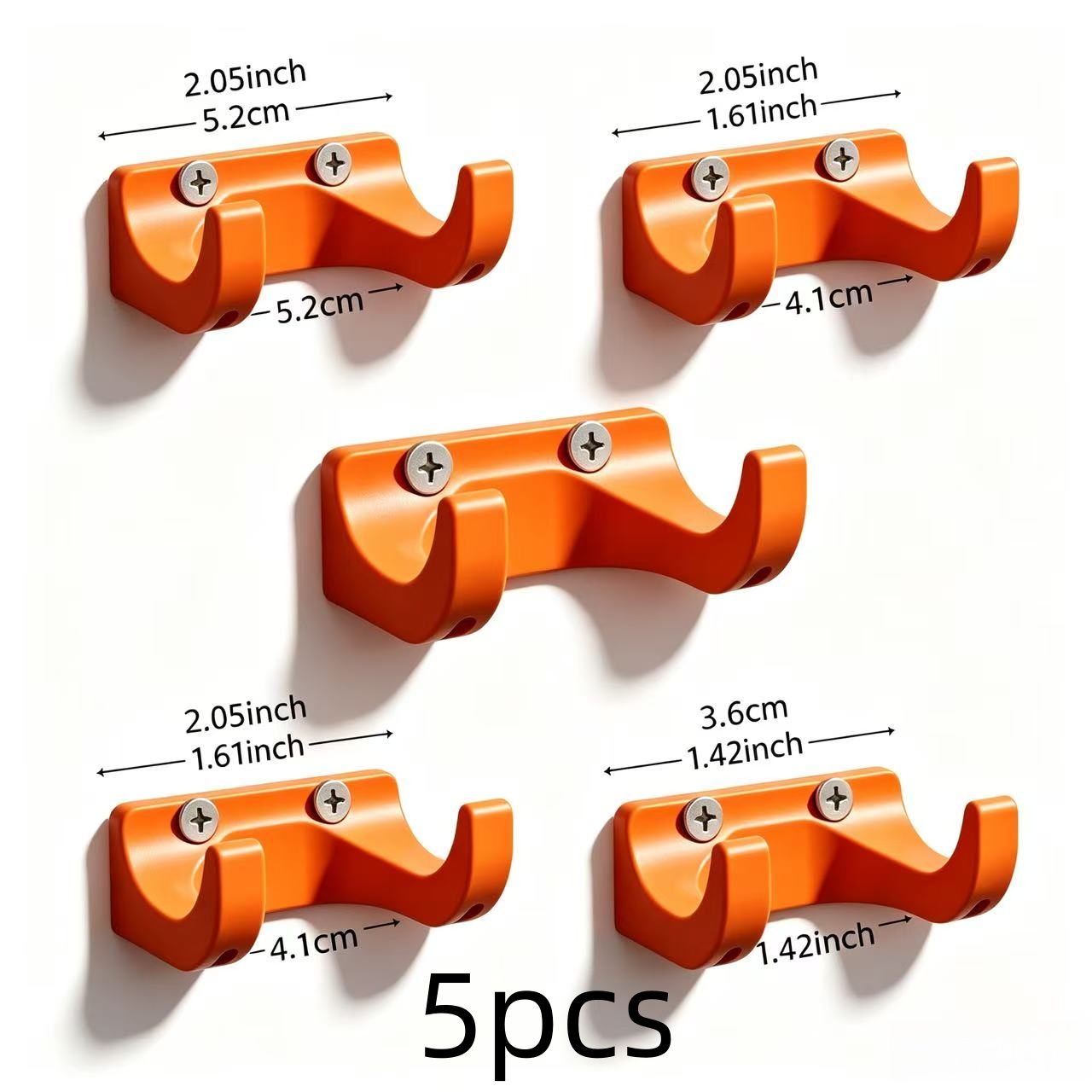 TEMU Garage Wall-mounted Hammer Tool Storage Rack 5pcs Set, Gardening Shovel Iron Small Nail Rake Storage Rack, A Must For Handmade Enthusiasts And