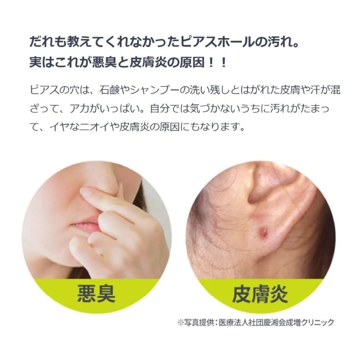TEMU ピアス用フロス（ミントウォーター）＋リフィル可能なピアス用フロスセット