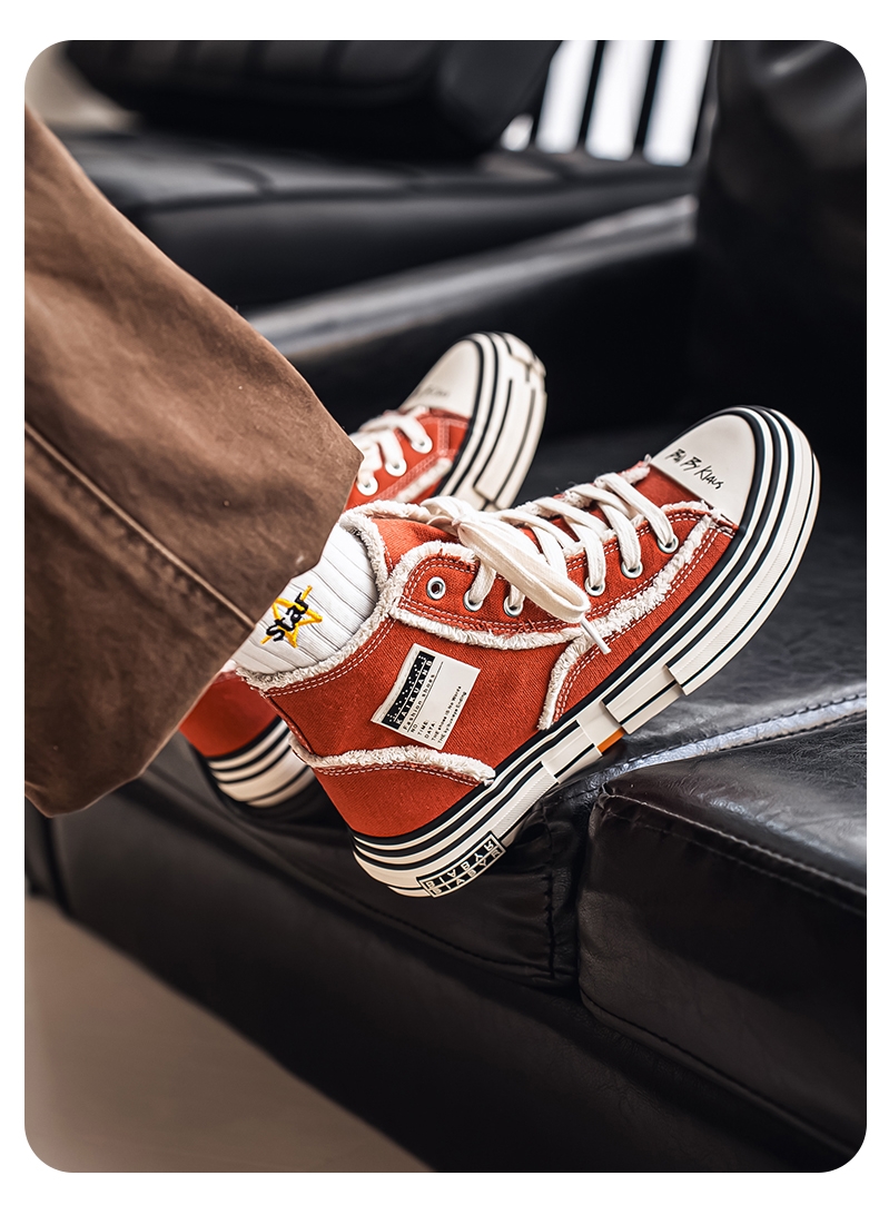 Men'S New Versatile Classic High-Top Trendy Youth Canvas Shoes for Outdoor Casual Wear.