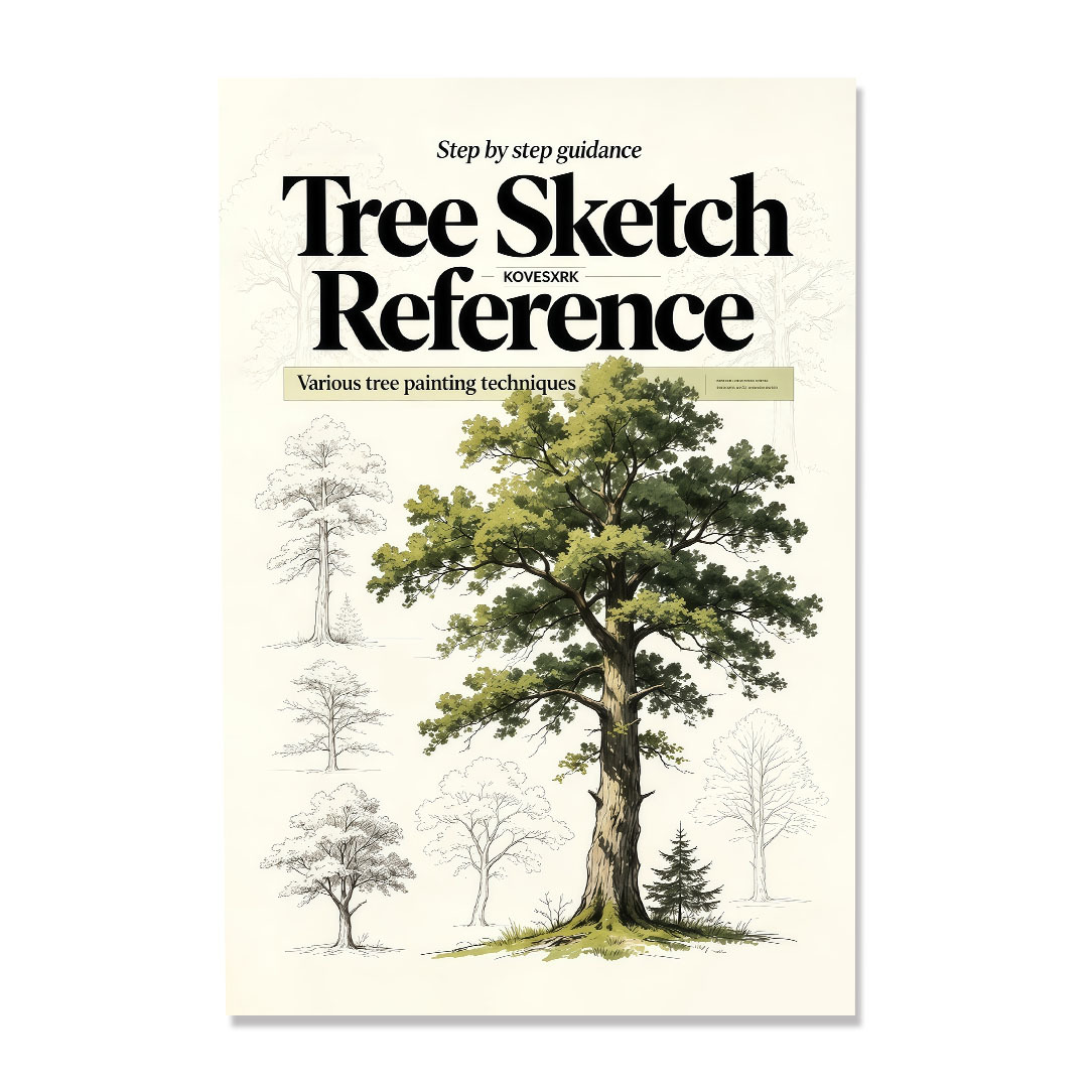 TEMU 1pc Carnet de de Dessin | Guide de Dessin et de d'Arbres | Couverture à Mise en Page Créative pour le de Dessin | Format A5 pour une Portabilité