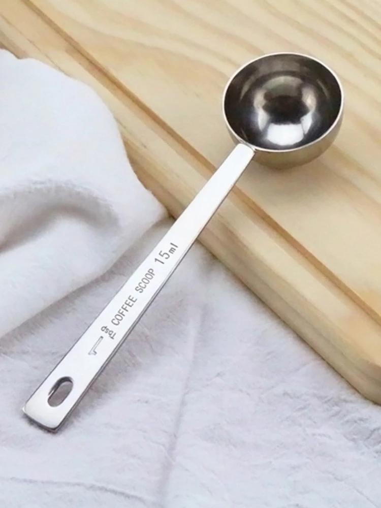 1pc   stainless steel measuring spoon set for coffee metal coffee scoop measuring   kitchen baking tool accessory details 9