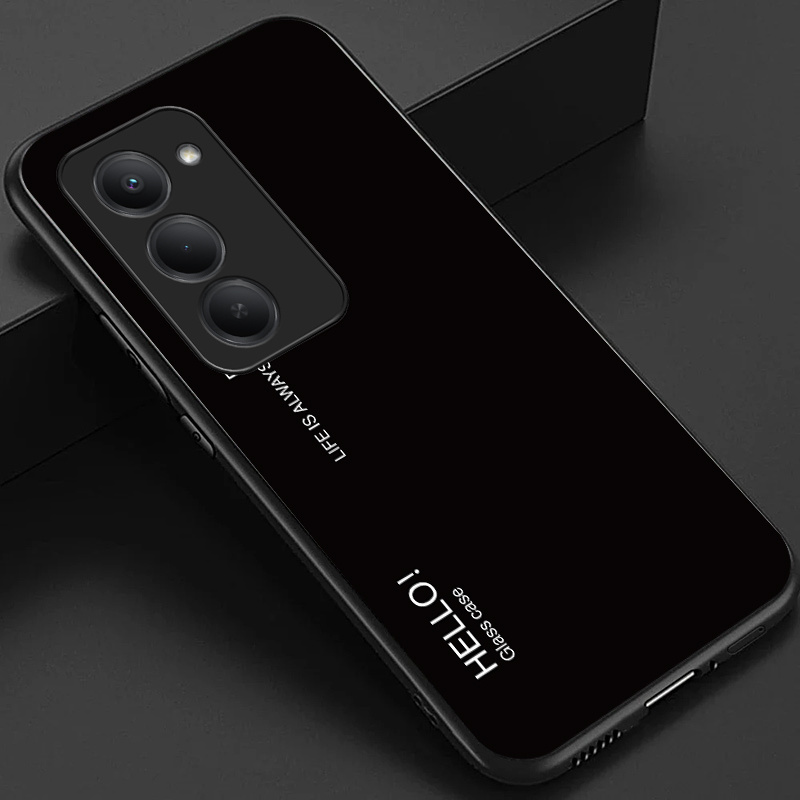 TEMU para Redmi 15 5G, Estilo Degradado Azul y , Cubierta Trasera de Vidrio , Regalo