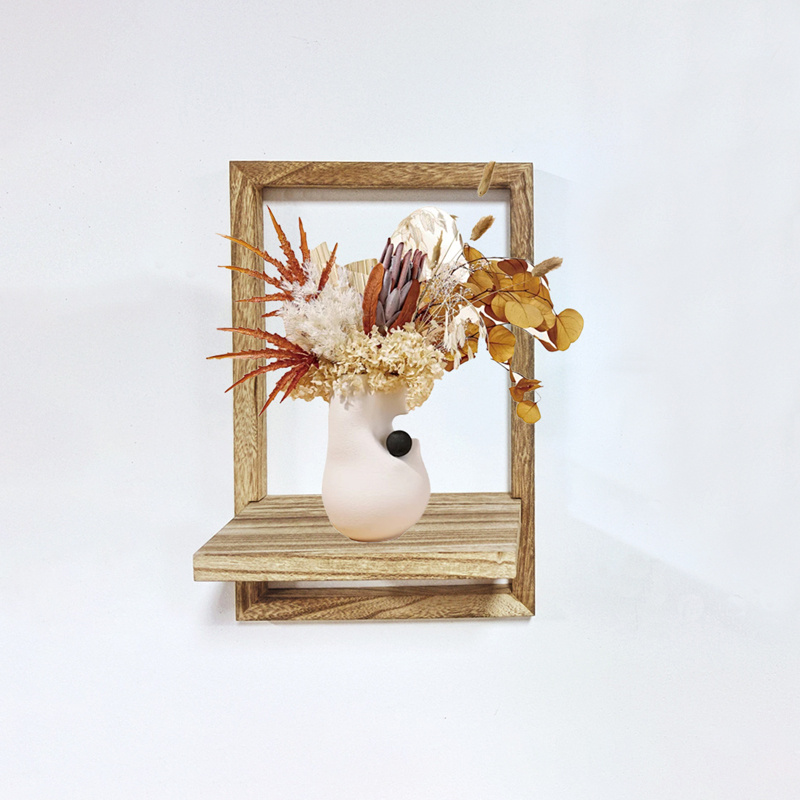 TEMU Solid Wood Arched Hanging Shelf, Wooden Hanging Shelf, Wall Partition Wall-mounted Shelf, Aromatherapy Shelf, Vase Display Rack, Photo Frame