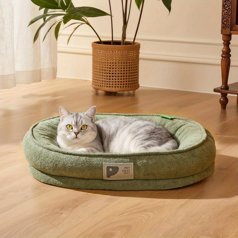 orthopedic dog bed puppy and kitten, soft beds indoor cats, washable dog bed with removable covernon - slip bottom with four - sided bolster green, dog bed cover, dog bed cosy, thick dog bed, heavy duty dog bed, plush dog bed, pet sleeping pad, cozy pet bed, reinforced stitching,   pet bed, cat sleeping pad, indoor pet furniture, large breed dogs, kitten bed, dog bed for small dog, dog bed, dog bed, large dog bed Product details 4