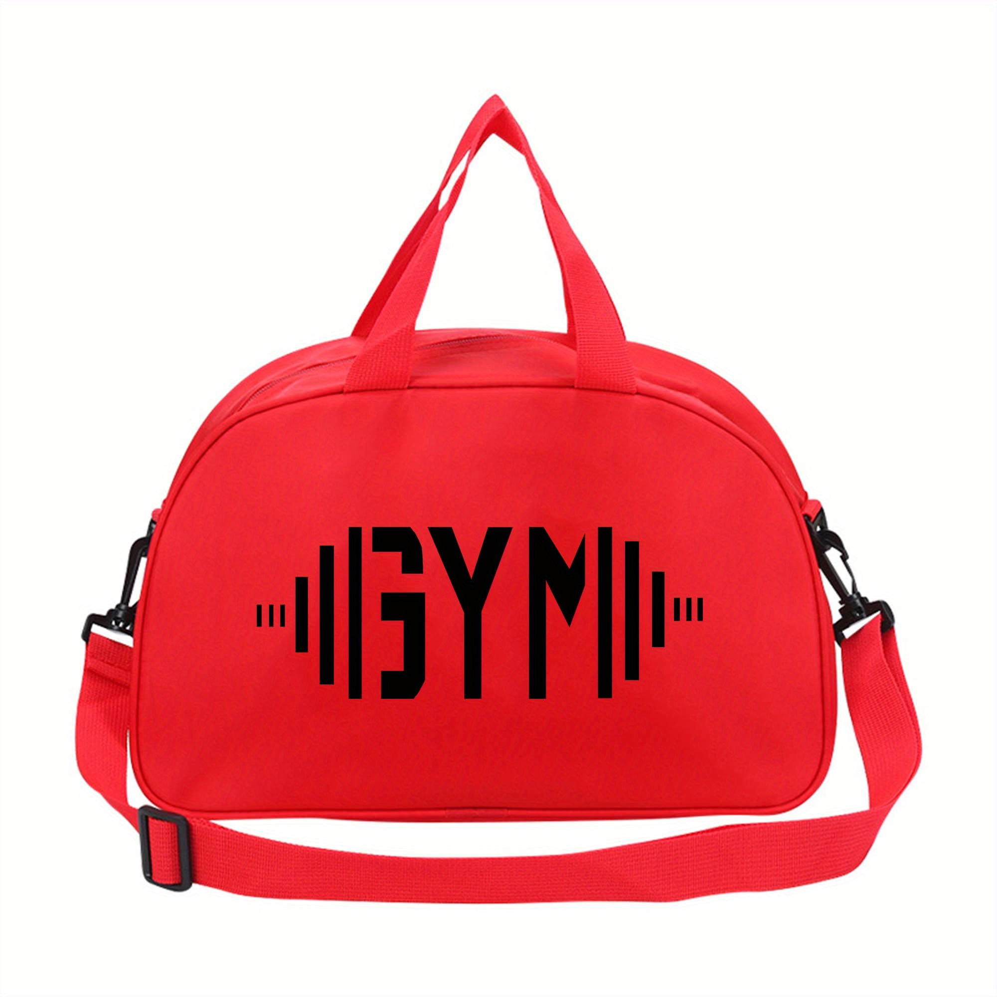TEMU Borsa da palestra 1 pz con stampa "GYM", borsa da ballo in nylon, borsa a multifunzionale, borsa da viaggio , borsa da viaggio casual, borsa da